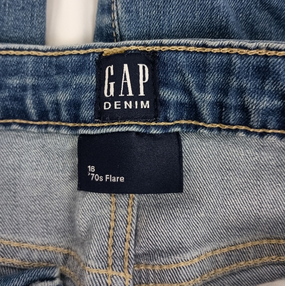 Classic GAP Flare,Wide Leg Designer Dark Blue Denim Jeans (#196) - Picture 2 of 8